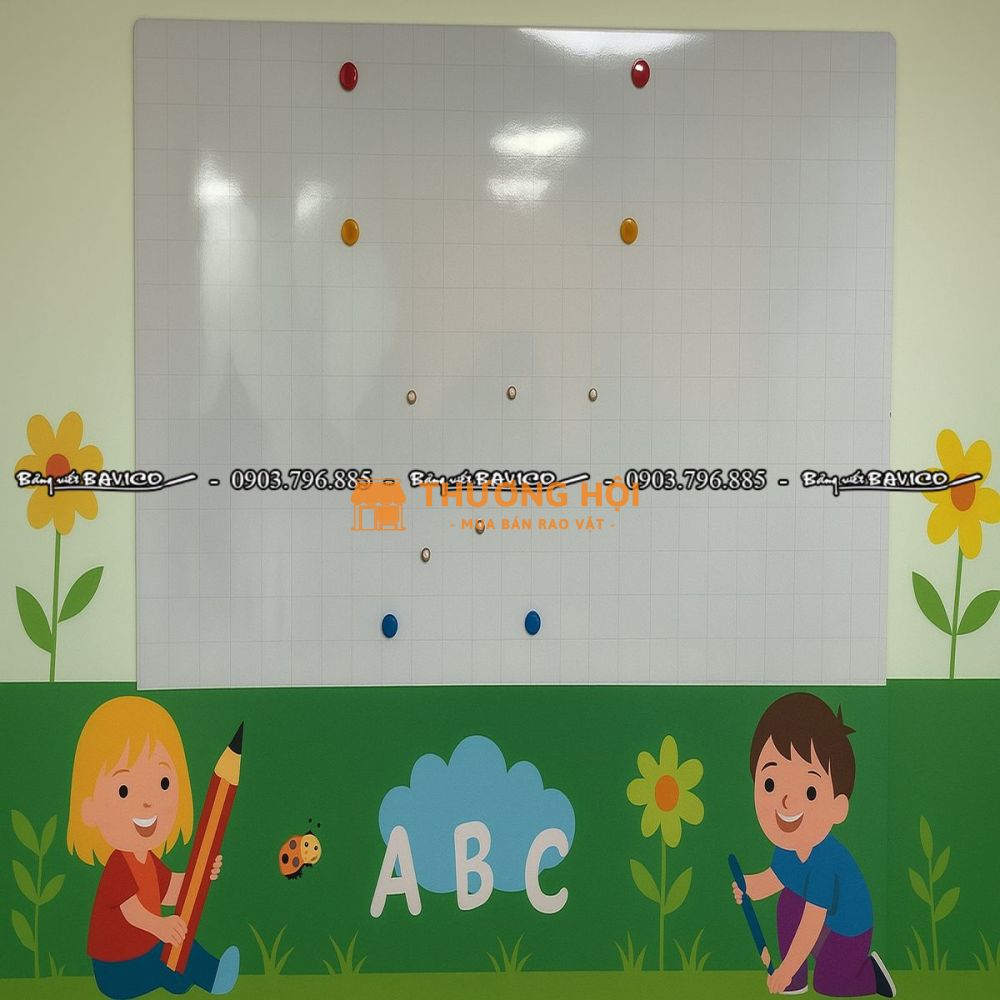BẢNG DÁN TƯỜNG VIẾT BÚT LÔNG CHO BÉ 100x120cm