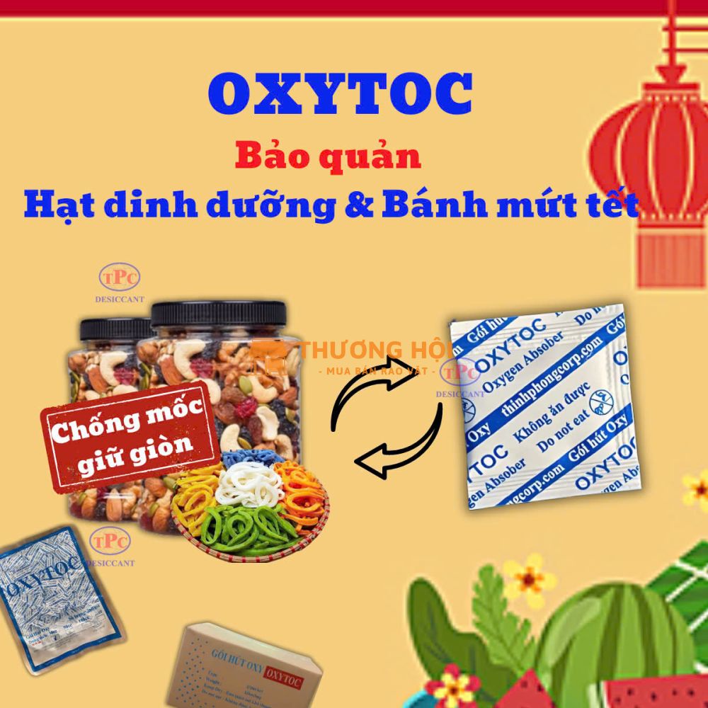 Gói Hút Oxy Bảo Quản Mứt Dừa, Mứt Gừng Tết Thơm Ngon