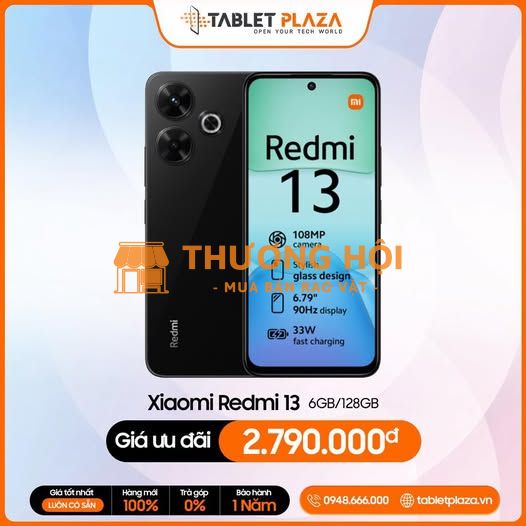 Giá chỉ 2.790.000đ – Xiaomi Redmi 13 6/128g giá rẻ