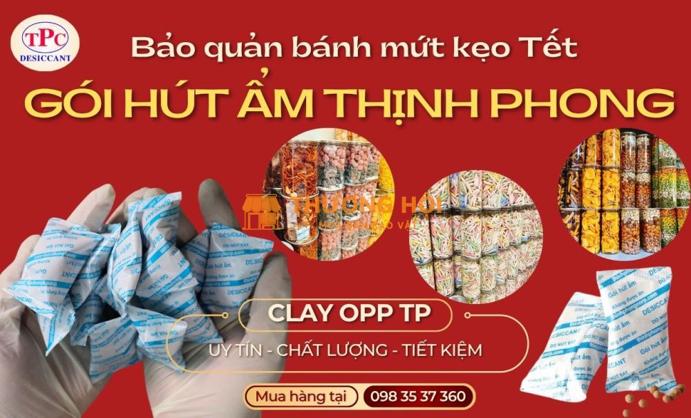 Bánh Quy Tết Giòn Lâu Hơn 6 Tháng: Bí Quyết Gói Hút Ẩm Clay OPP