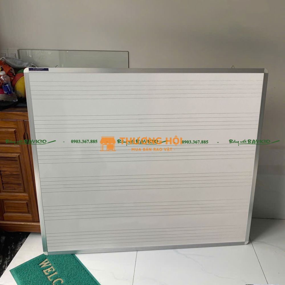 BẢNG TỪ TRẮNG GREENLAM KẺ KHUÔNG NHẠC