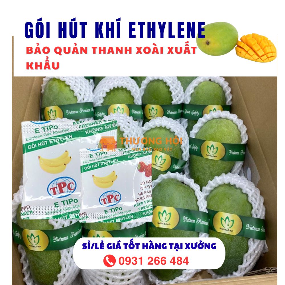 Gói hút khí Ethylen – Giải pháp bảo quản xoài tươi lâu