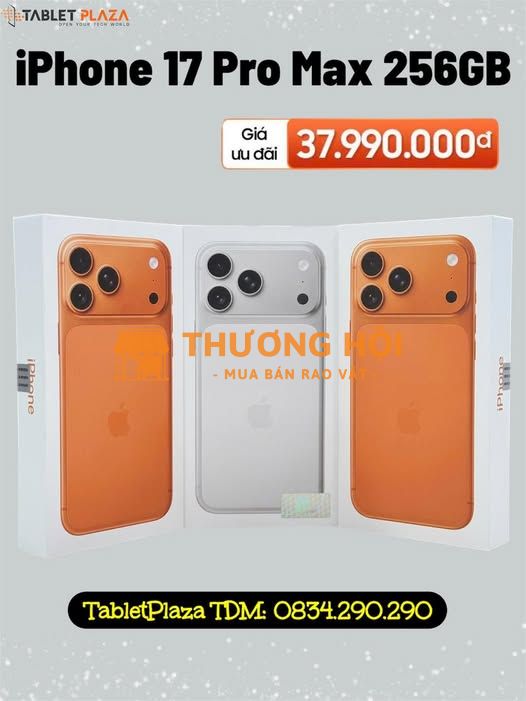 iPhone 17 Pro Max 256Gb Giá chỉ 37.990.000₫ - Tabletplaza