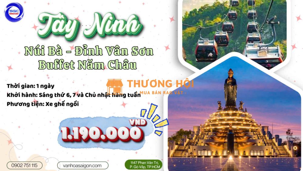 Tour Tây Ninh 1 ngày – Buffet 80 món chỉ 1.190K!
