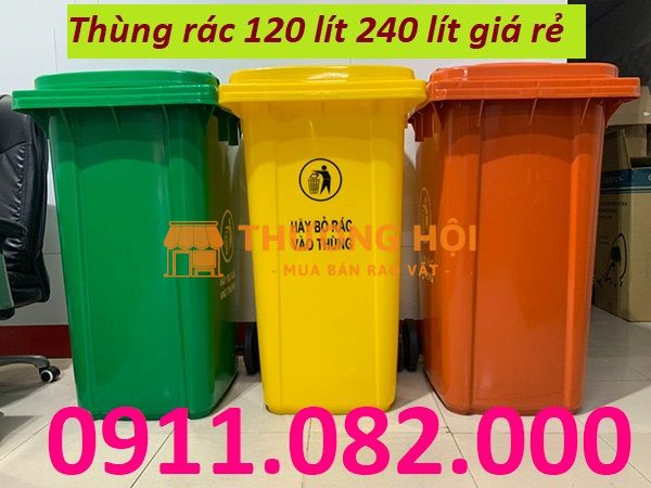 Cung cấp thùng rác phân loại giá rẻ tại cần thơ- thùng rác 240l- lh 0911082000