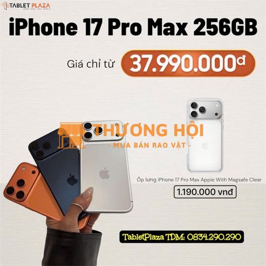iPhone 17 Pro Max 256Gb Giá chỉ 37.990.000đ – lựa chọn hoàn hảo