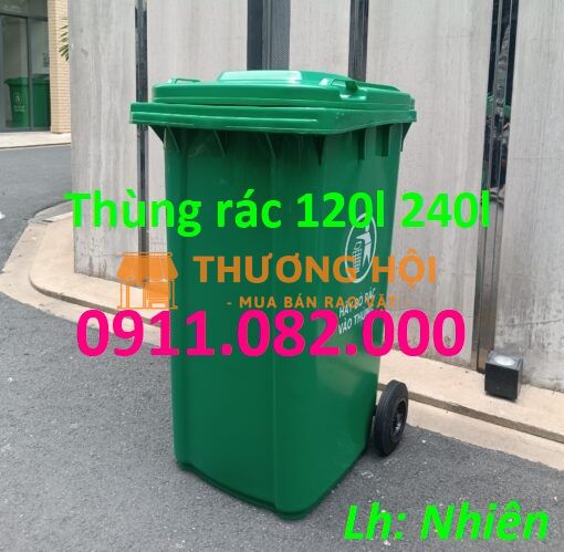 Thùng rác xử lý rác thải giá rẻ tại an giang- thùng rác 120l 240l 660l giá sỉ- lh 0911082000