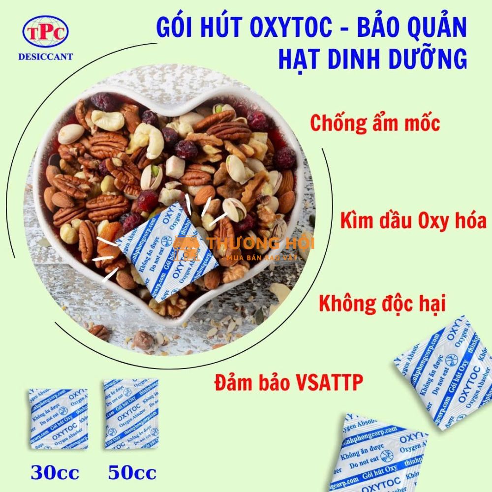 Gói hút oxy OXYTOC bảo quản cho hạt dinh dưỡng tết