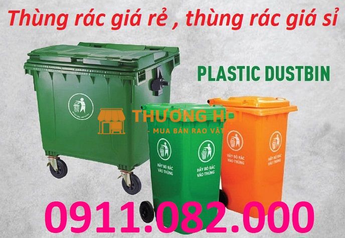 Cung cấp thùng xử lý rác, thùng phân loại rác, thùng rác 120l 240l giá rẻ- lh 0911082000