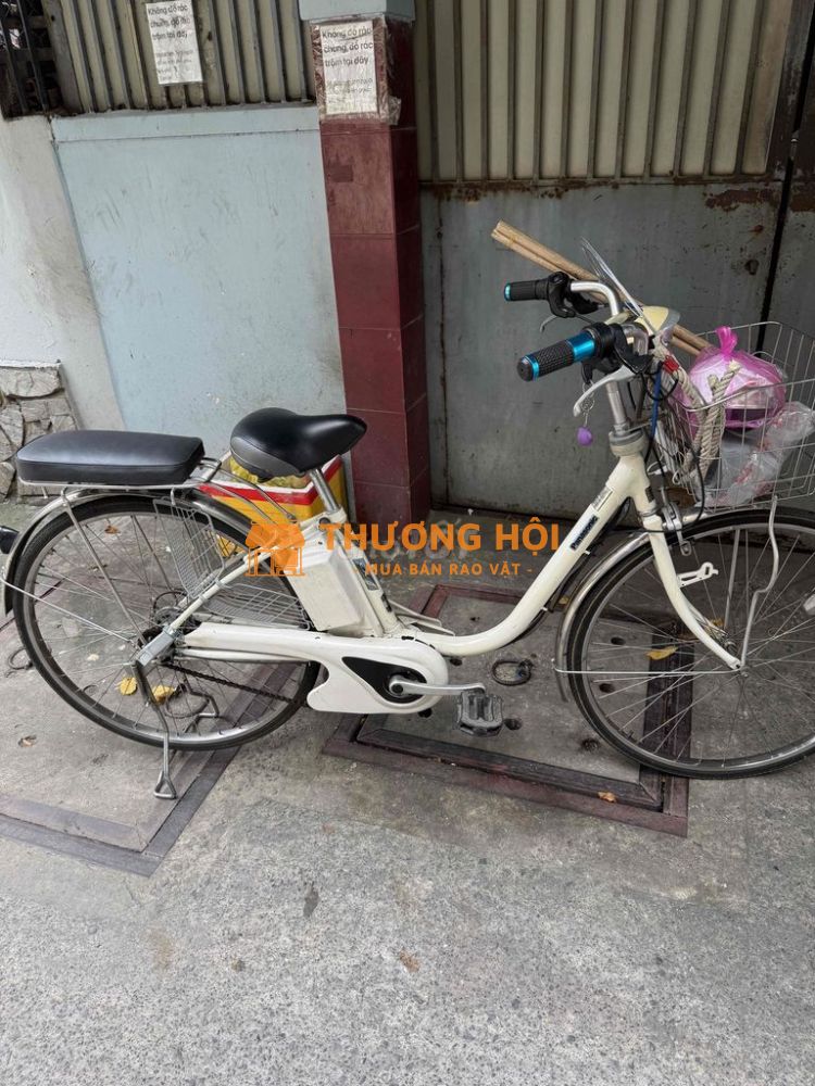 Xe đạp trợ lực Nhật Bản màu Trắng