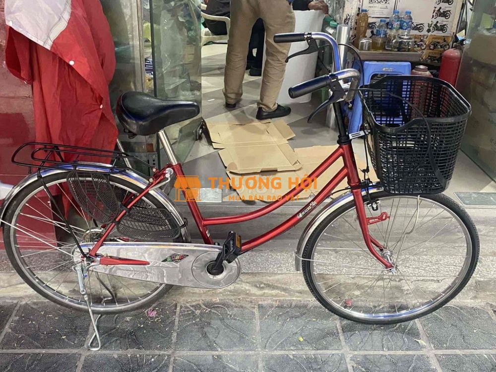 Xe đạp Mini Nhật bãi Inox Đỏ 24 inch