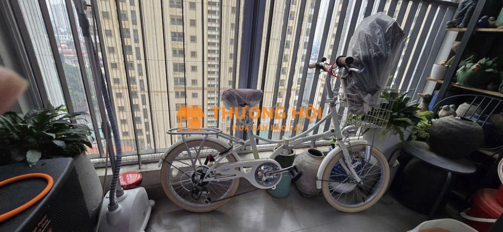 Xe đạp gấp Nhật Bản Diamant trắng nhỏ gọn