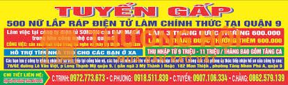 Cần tuyển 500 LĐPT làm việc tại Công Ty Sonion