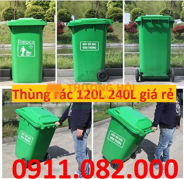 Sỉ lẻ giá rẻ thùng rác 120L 240L 660L giá rẻ- Thùng rác chất lượng mới 100% bán chạy nhất thị trường hiện nay- lh 0911082000