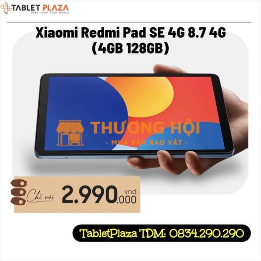 Xiaomi Redmi Pad SE 8.7 4G (4GB/128GB) – nhỏ gọn
