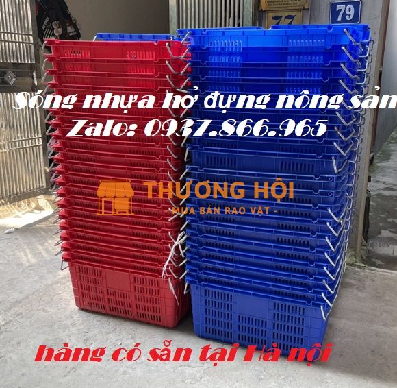 Sóng nhựa hở có quai sắt đa năng, sóng nhựa rỗng có quai xách tại Hà Nội, sọt nhựa