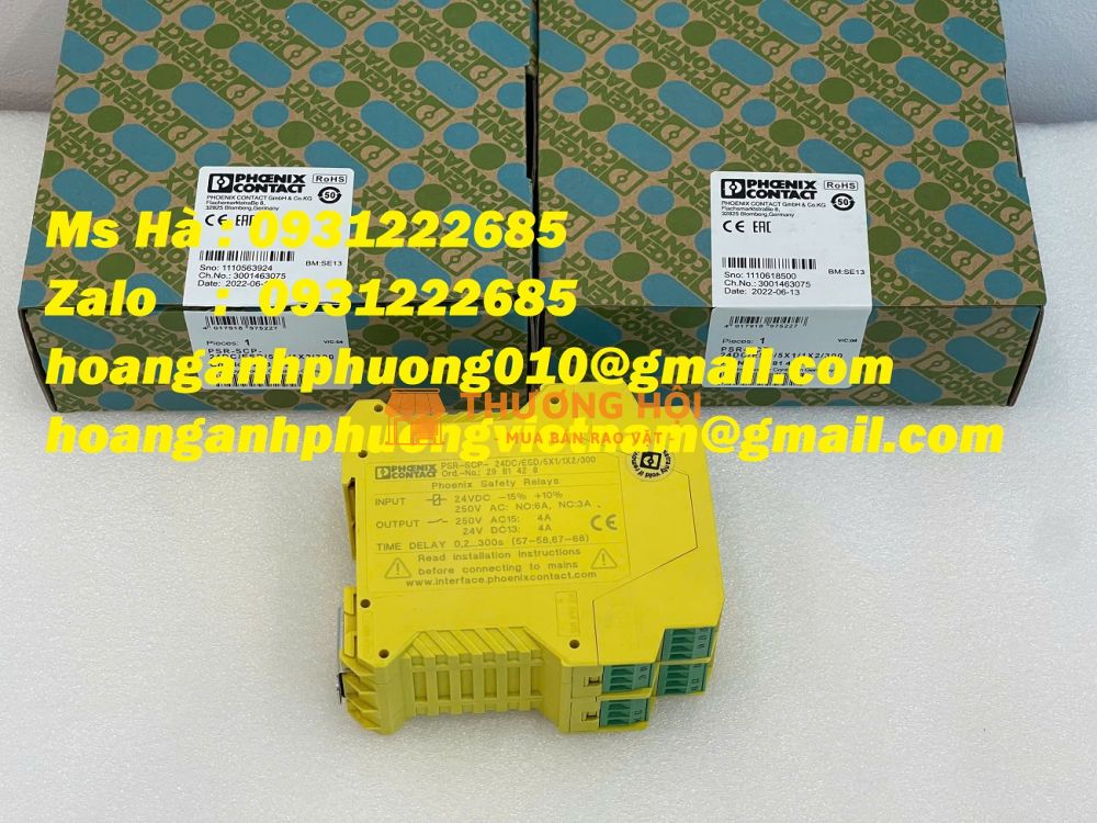 Rờ le an toàn PSR-SCP-24DC/ESD/5X1/1X2/300 Phoenix contact
