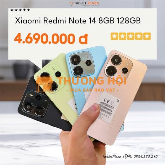Xiaomi Redmi Note 14 giá chỉ 4.690.000đ hiệu năng vượt trội