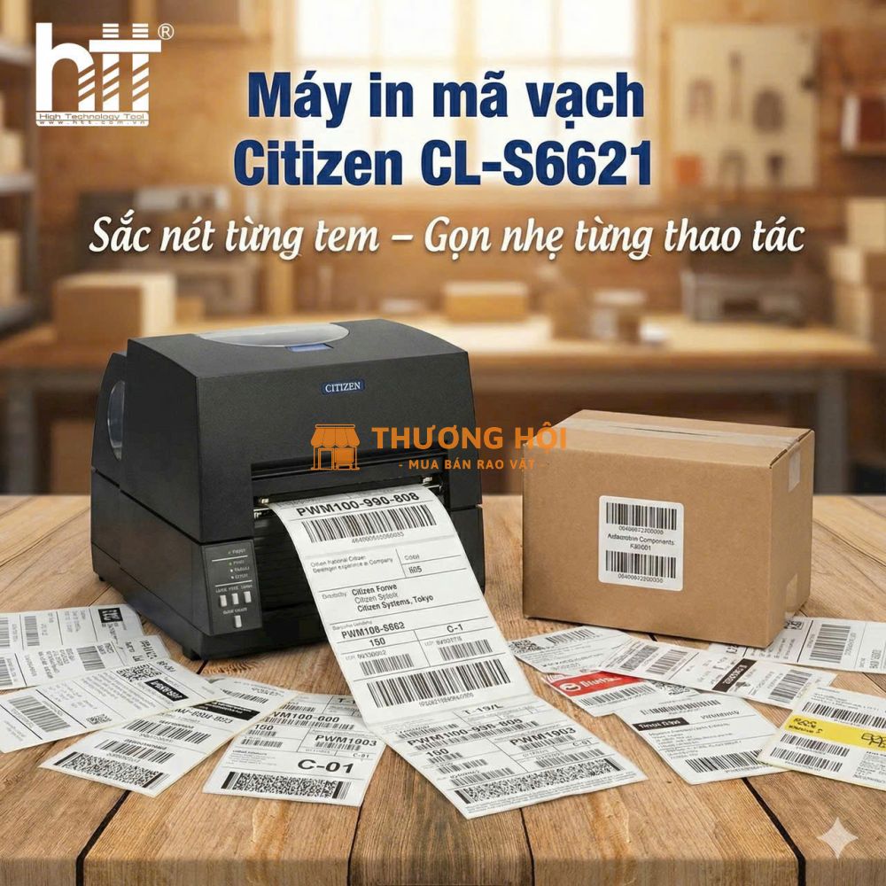 Máy in mã vạch citizen cl-s6621