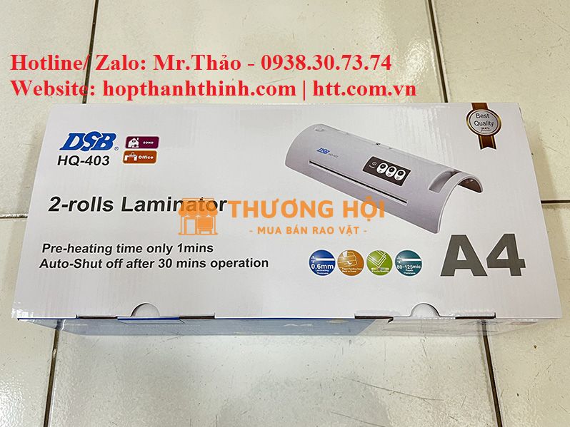 MÁY ÉP PLASTIC A4 DSB HQ-403 – ÉP TÀI LIỆU NHANH, ĐẸP, BỀN