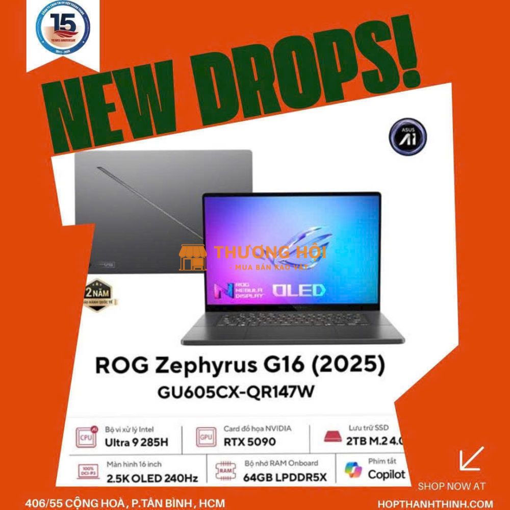 Máy tính Asus rog zephyrus g16 gu605cx