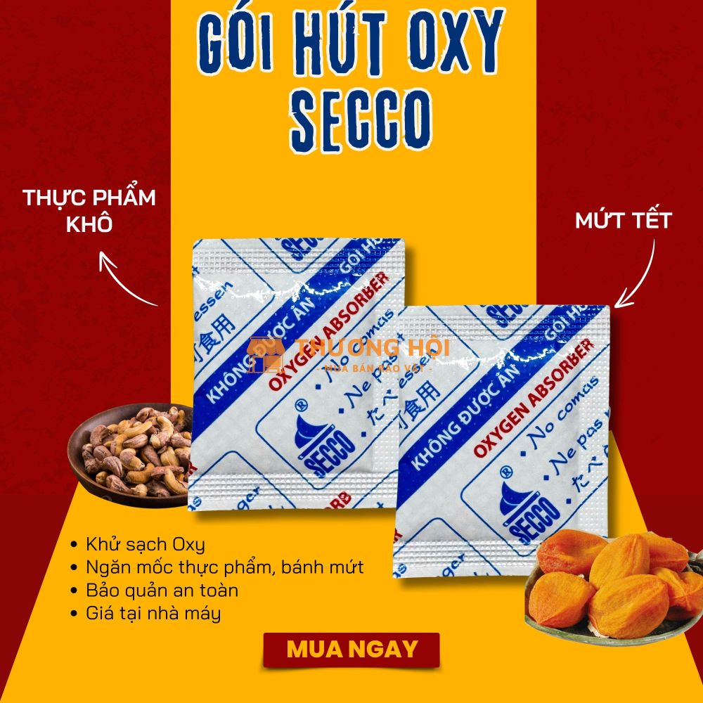 Bán Gói Hút Oxy Secco Bảo Quản Cho Bánh Mứt - Thực Phẩm Chất Lượng