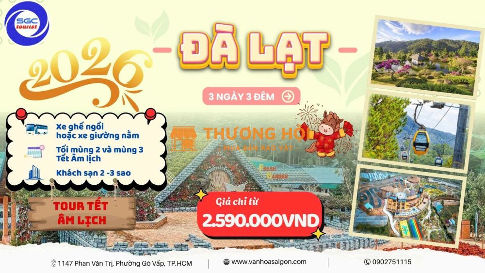 Đà Lạt 3 ngày 3 đêm - Tết Âm Lịch 2026 - SGC Tourist