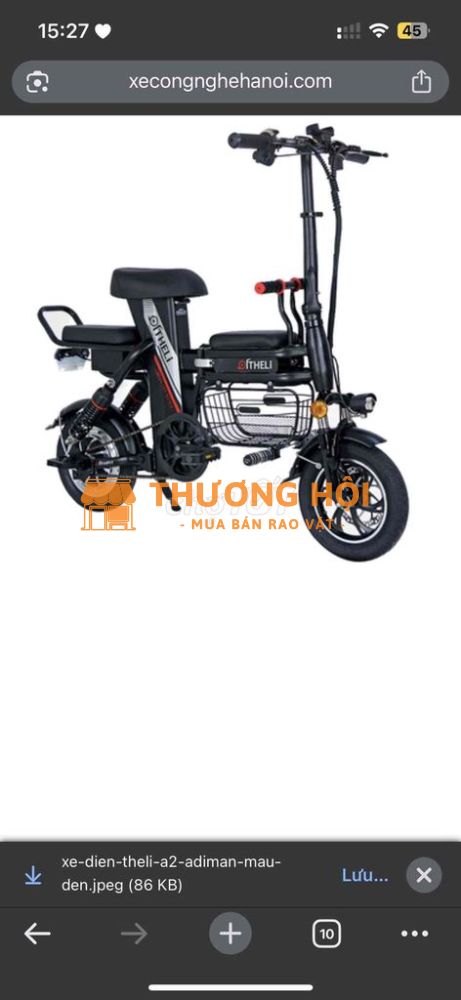 Xe đạp điện Adiman Theli Đen