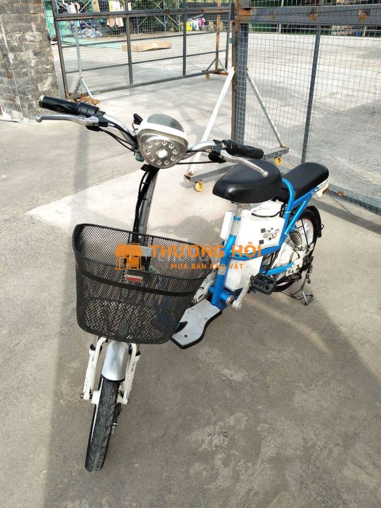 Xe đạp điện Pega Xanh trắng