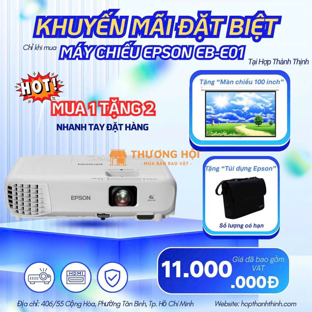 Máy chiếu Epson EB - E01 chính hãng