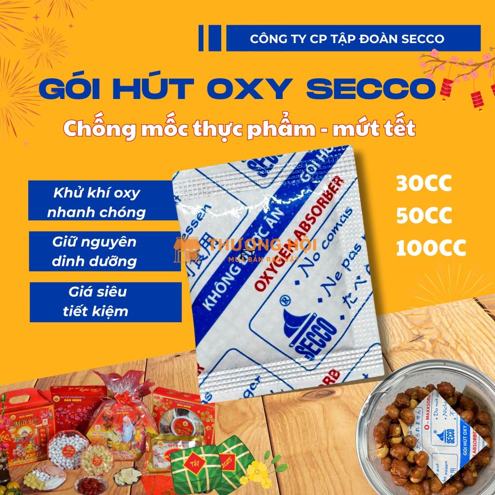 Gói Hút Oxy Secco: Bí Quyết Chống Mốc Tuyệt Đối Cho Mứt Tết Giòn Ngon