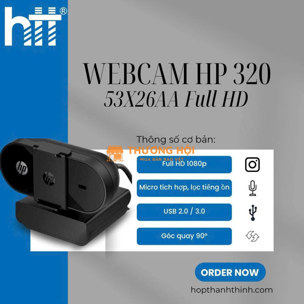 Webcam hp 320 53x26aa full hd