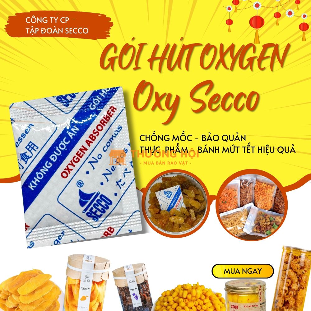 Gói Hút Oxygen - Gói Hút Oxy Secco Bảo Quản Bánh Mứt Tết, Thực Phẩm Khô