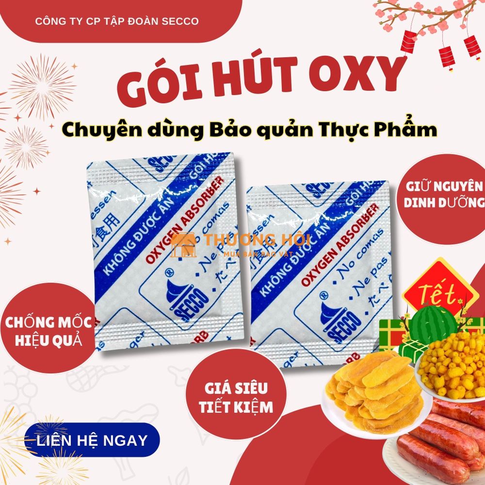 Mứt Tết Không Lo Hỏng: Dùng Ngay Gói Hút Oxy Secco Bảo Quản Thực Phẩm Ổn Định