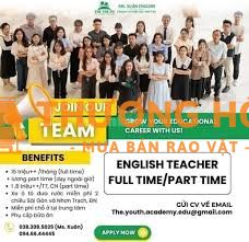 GIÁO VIÊN TIẾNG ANH PART TIME HOẮC FULL TIME