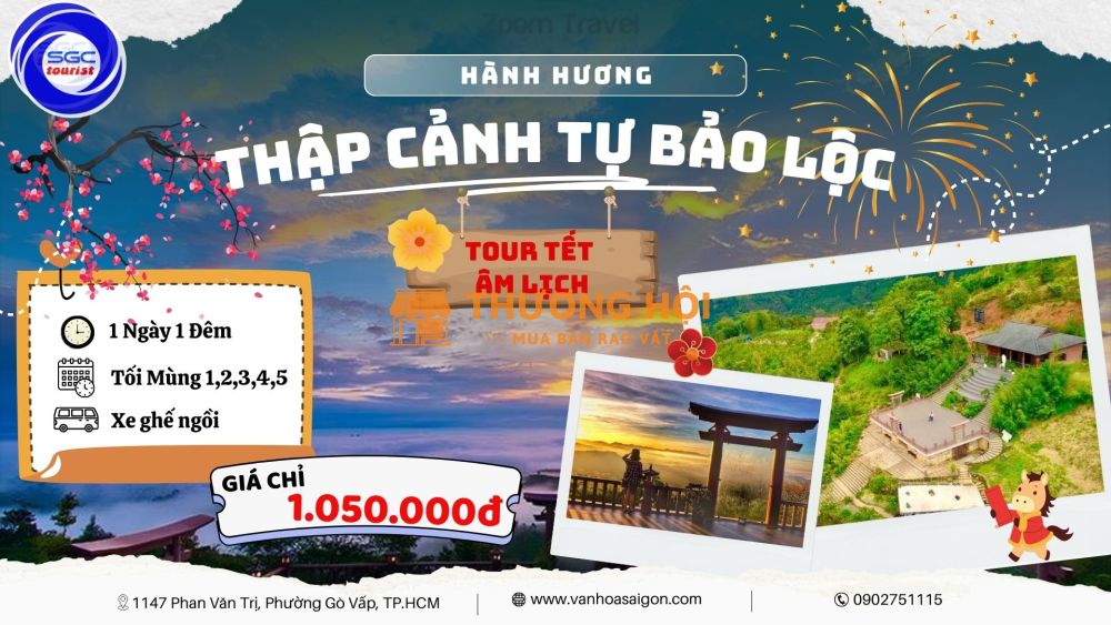 Hành hương Thập cảnh tự Bảo Lộc 1n1d Tết Dương lịch-SGC