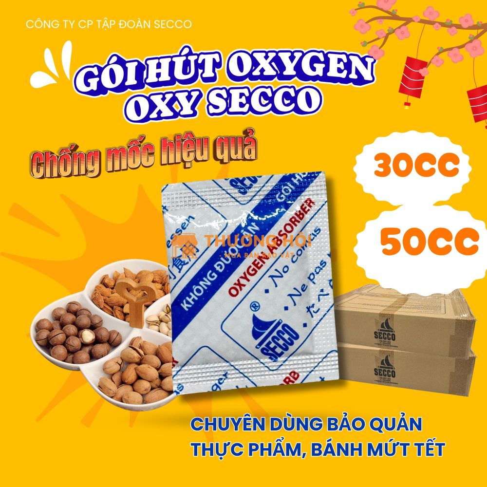 Gói Hút Khí Oxy Secco - 50cc Bảo Quản Thực Phẩm
