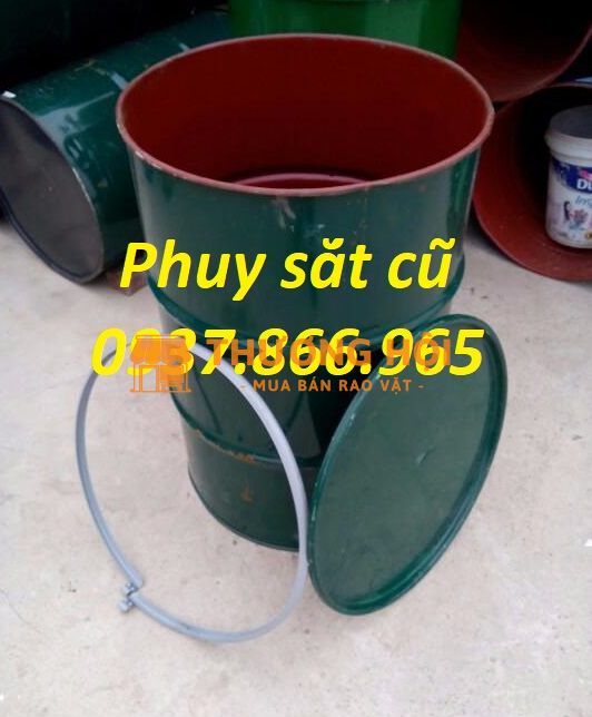 Bán thùng phuy sắt cũ, phuy sắt dùng 1 lần, phuy cũ độ mới cao