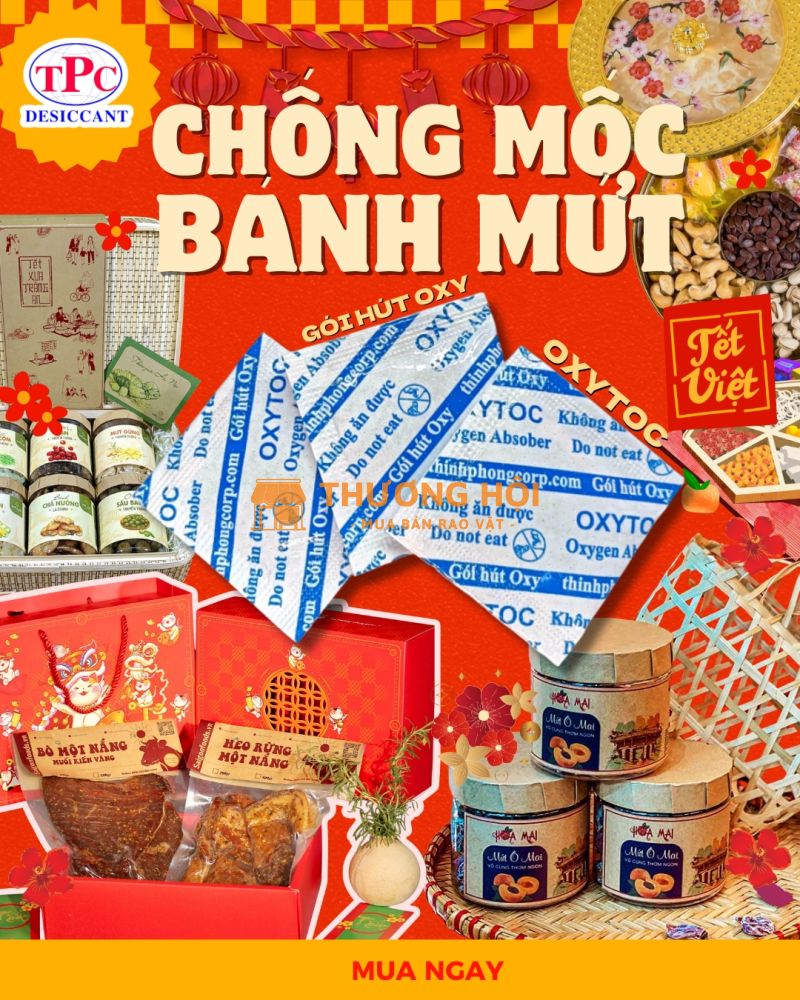 Dùng gói bảo quản chống mốc bánh mứt nào để hạn chế hư hỏng? Chính là OXYTOC!