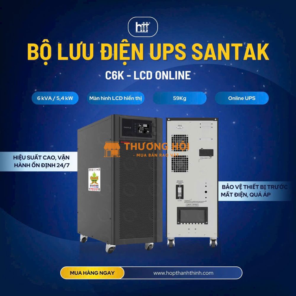 Bộ lưu điện UPS Santak C6K LCD online