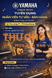 TUYỂN NHÂN VIÊN BÁN NHẠC CỤ VÀ TƯ VẤN KHOÁ HỌC