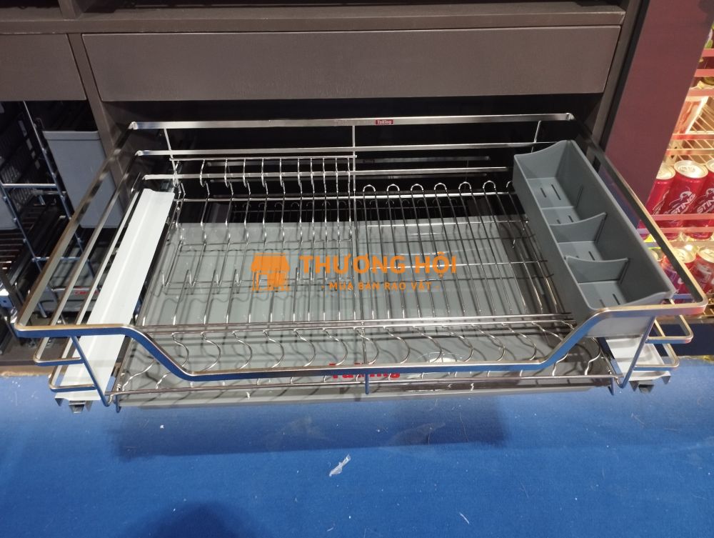 Kệ bát đĩa nan dẹt SUS 304 hiện đại, sang trọng, thẩm mỹ, chắc chắn TaKing