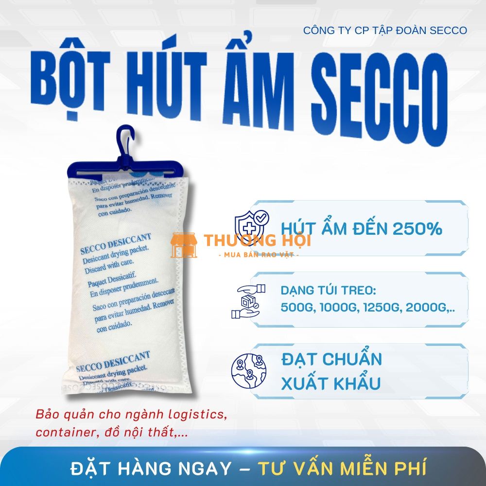 Bột Hút Ẩm - Bột Chống Ẩm Secco 500gam chuyên dùng cho Container