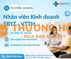 TUYỂN DỤNG NHÂN VIÊN KINH DOANH TBYT