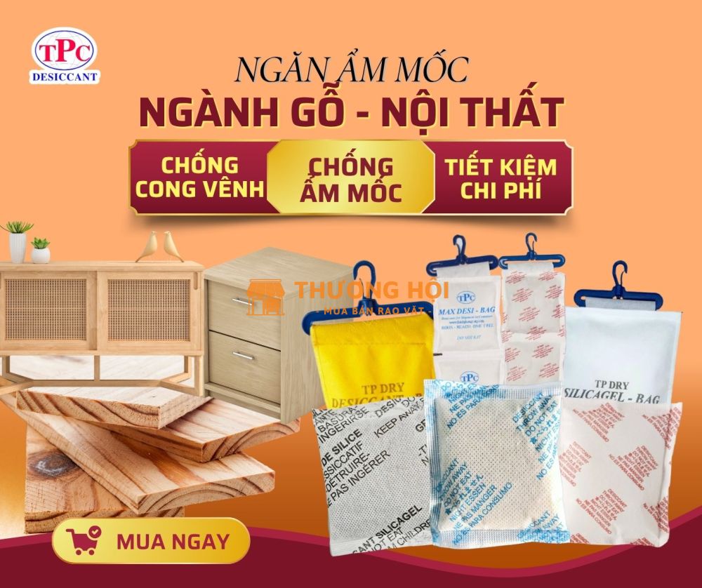Tại sao ngành nội thất xuất khẩu cần gói hút ẩm chuyên dụng?
