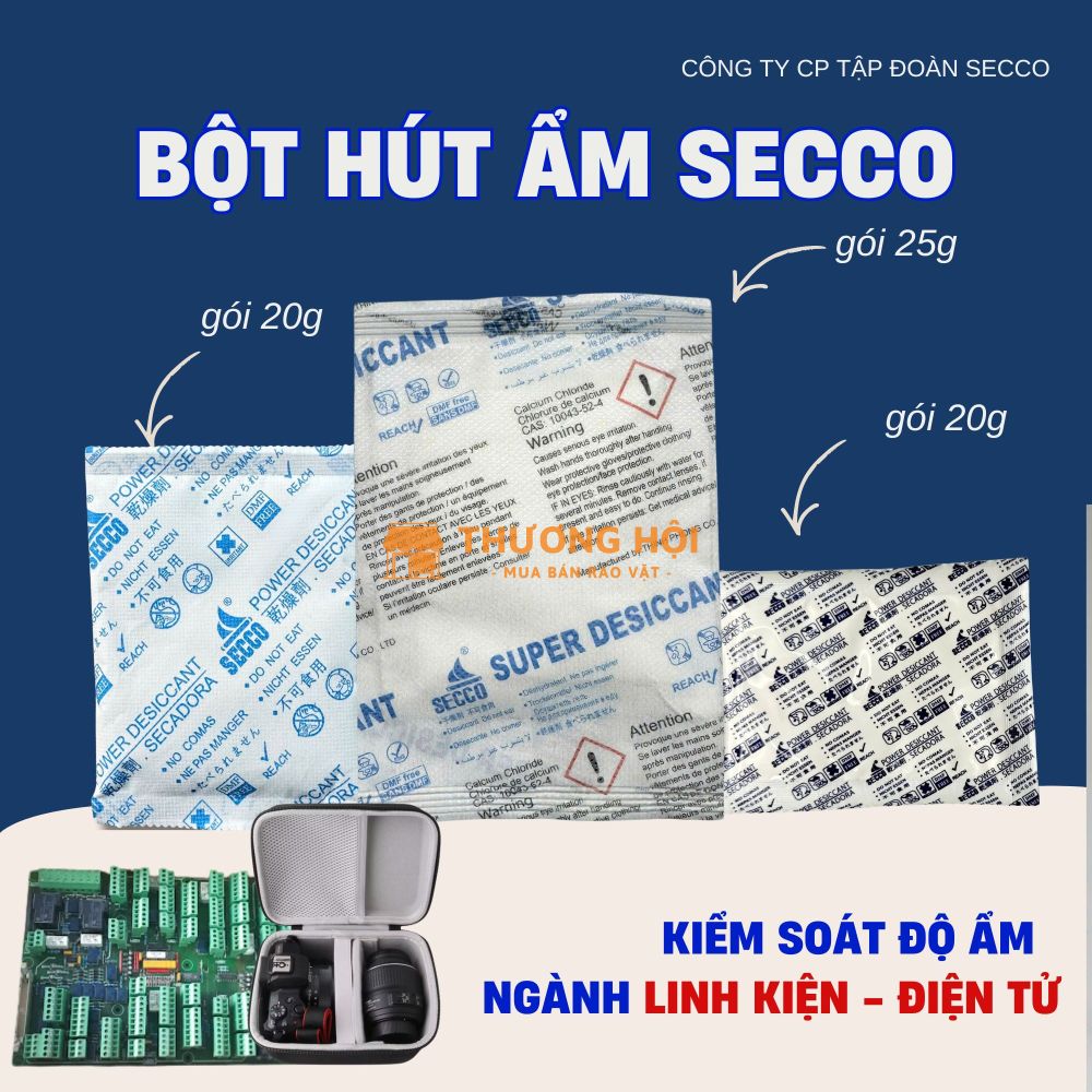 Bột Hút Ẩm Secco - Bảo Quản cho Linh Kiện Điện Tử Xuất Khẩu