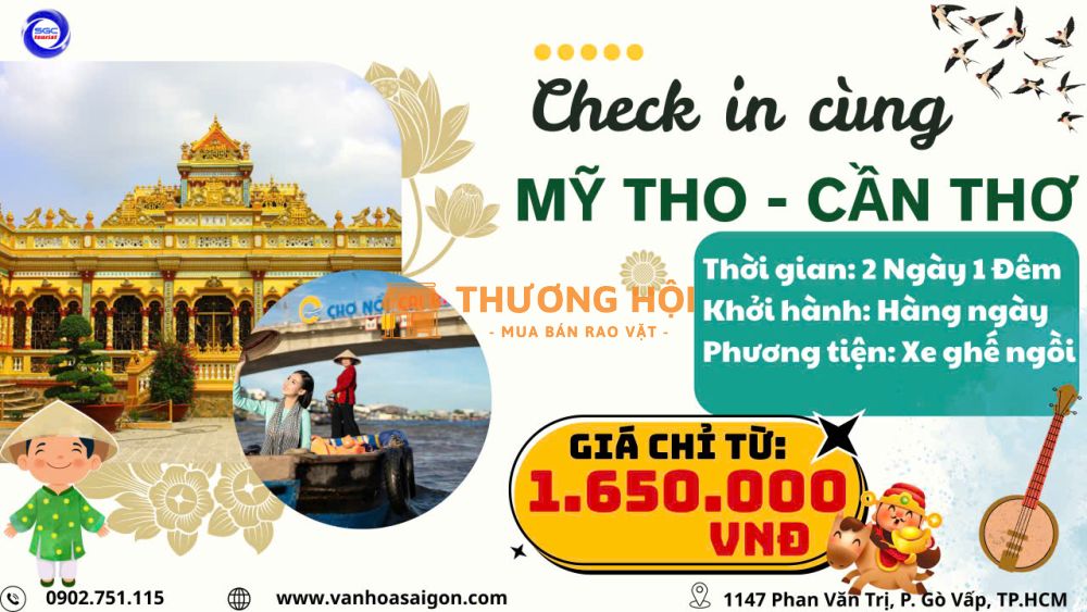 Mỹ Tho - Cần Thơ 2 Ngày 1 đêm