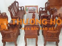 Bán bộ bàn ghế gỗ gõ đỏ, tay 12