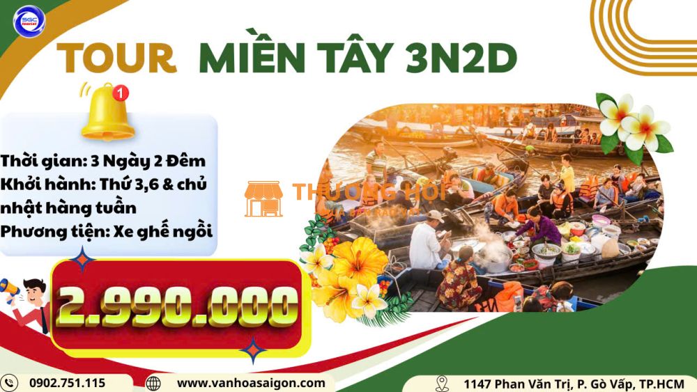 Tour Khám phá miền Tây sông nước 2026 - SGC