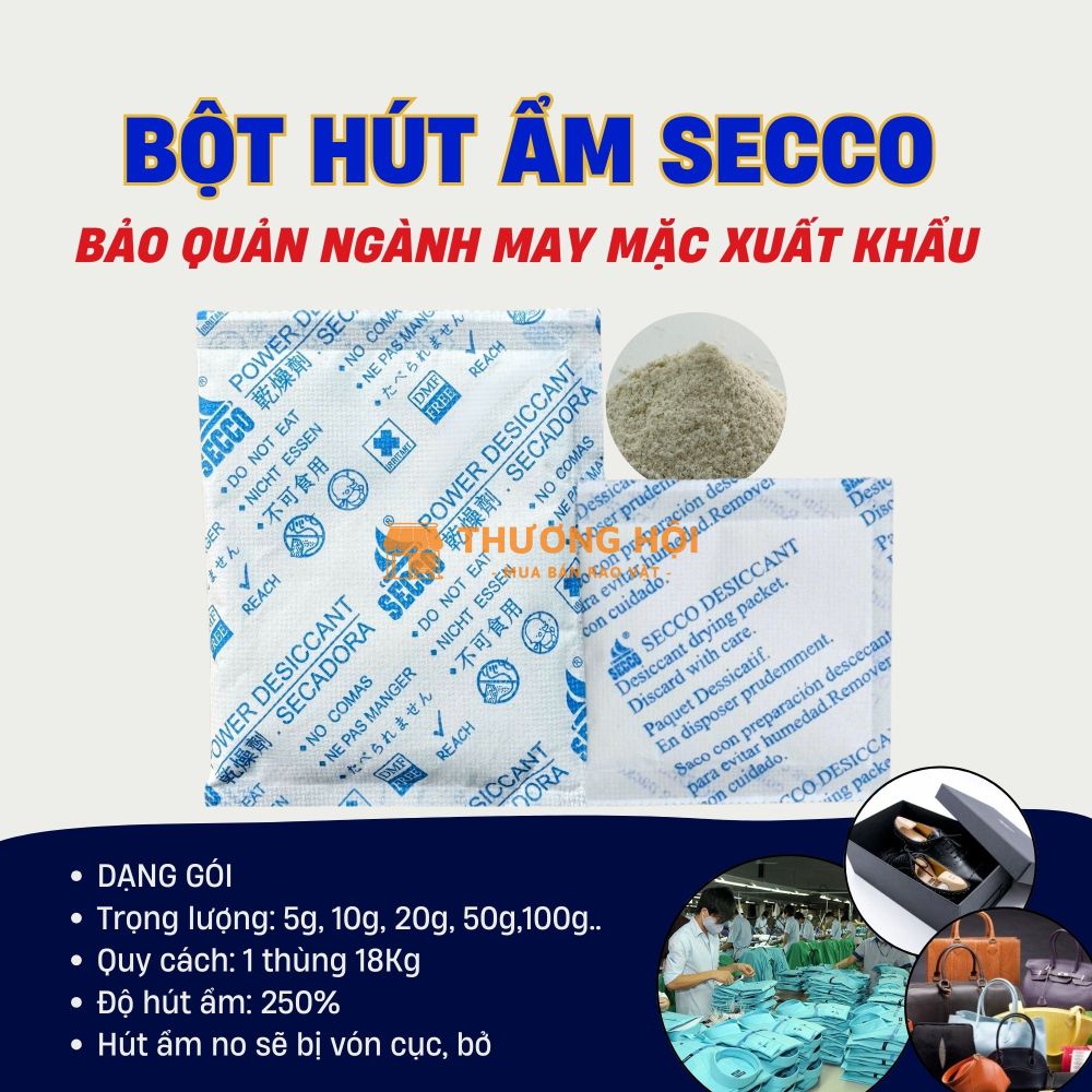 Bột Hút Ẩm Ngành May Mặc - Bột Hút Ẩm Secco